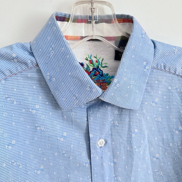 ROBERT GRAHAM made in India Blue 100% cotton Mens Shirt - Medium - Picture 3 of 11
